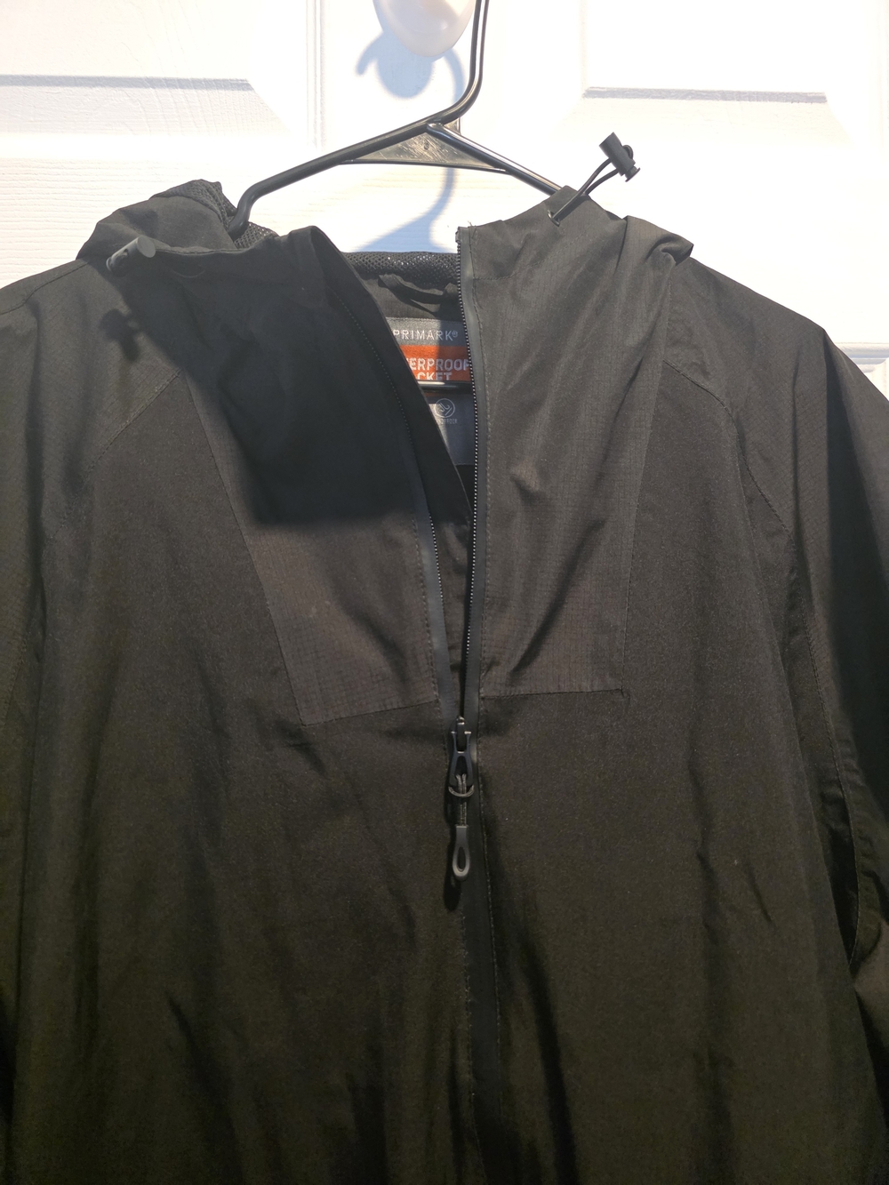 Primark Black Waterproof Men's Hooded Jacket